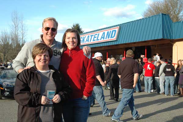 David & Becki Buri at Skateland