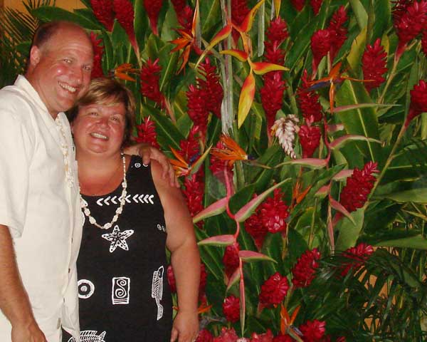 Larry & Robin at a Luau