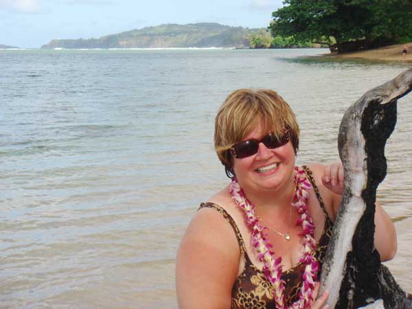 Robin at Anini Beauch, Kauai