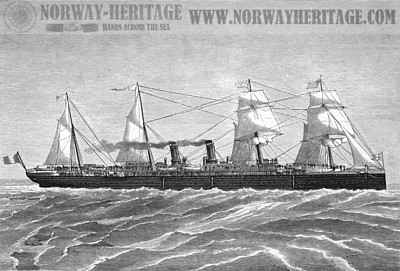 Ship that carried L'ea and Sam to New York in 1884